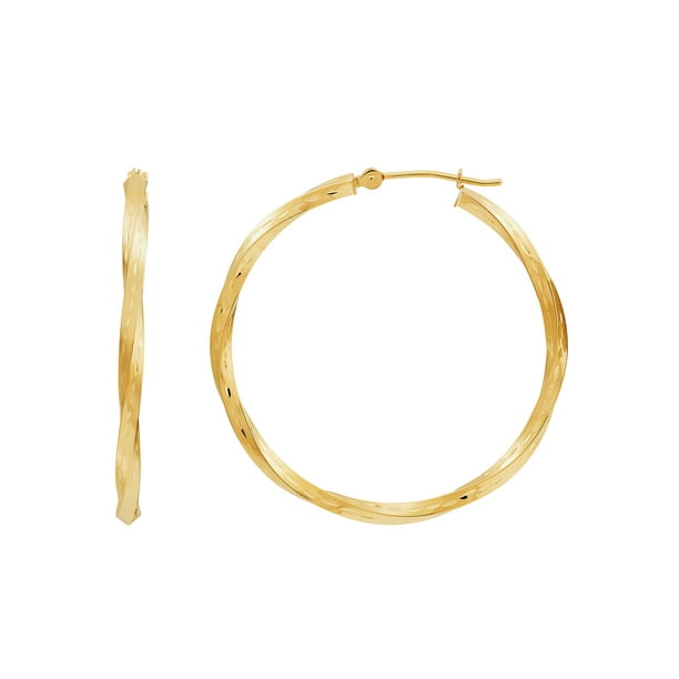 Hoop Earrings 10Kt Gold Baby Twisted Hoop Earrings Hoop Earrings 10Kt Gold Baby Twisted Hoop Earrings